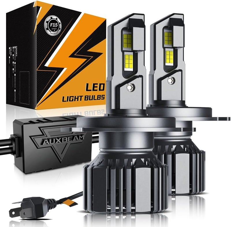 Auxbeam مصباح ضباب H4 9003، سلسلة F15 H4 للرياضات القوية، 20000 لومن 600% أكثر سطوعًا 6500K ضوء لـ UTV ATV المركبات خارج الطريق - Image 1